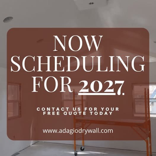 Schedule your renovation with Adagio Drywall for 2027
